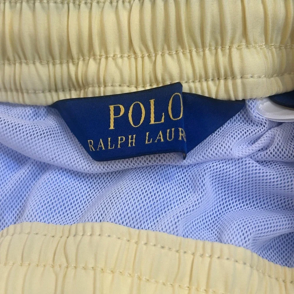 Polo Ralph Lauren Shorts Mens L Blue Swim Trunks Lined Drawstring Pockets NWT